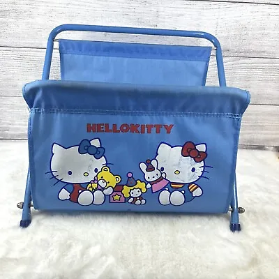 Sanrio Hello Kitty Vintage Blue Foldable Storage 1985 • $29.99