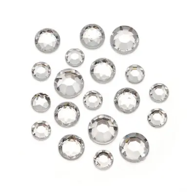 1000 Clear Crystal Rhinestones Acrylic Crystal Diamante Flat Back Gems Beads  • £3.99