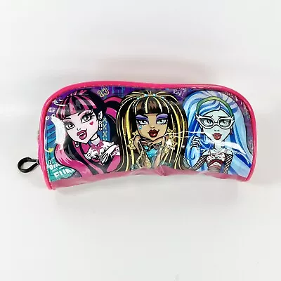 Monster High Pencil Case Pouch Bag Zipper Pen Make-up Vinyl School 2015 • $10.17