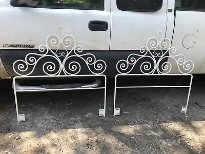 Vintage Victorian Wrought Iron Scroll Twin Headboards • $200