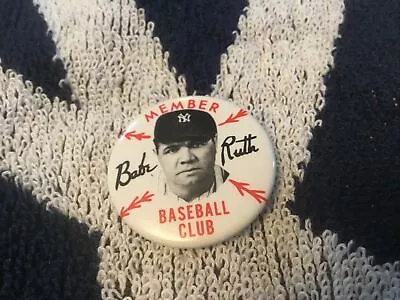 Babe Ruth New York Yankees Member Baseball Club Pin Coin Button • $6