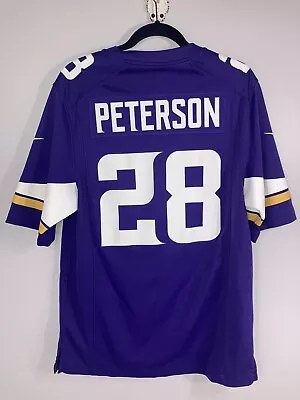 Reebok MINNESOTA VIKINGS Adrian Peterson 28 On Field NFL Jersey Adult Small • $39.99