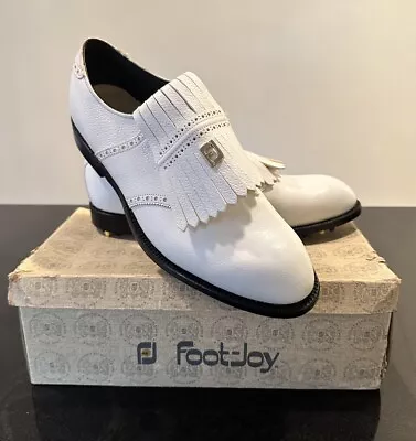 NEW Vintage Footjoy Classics Mens Golf Shoes 52340 WHITE Kiltie 11.5D • $350