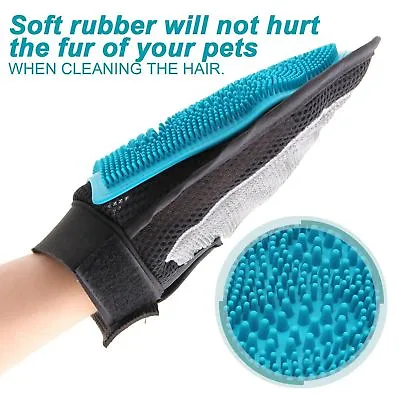 Professional Pet Grooming Brushes Glove Soft Silicone Rubber Hair Removal Y011 • £3.99