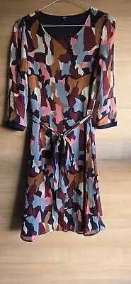 Mexx Womens Summer Dress Size XS Multicoloured Print Viscose Worn Once • £23