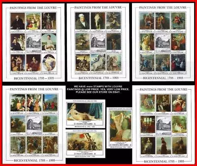 PAINTINGS //LOUVRE = COMPLETE COLLECTION Of 52 S/S & M/S MNH CV$395.00 • $69.50