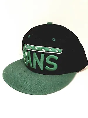 VANS Trucker Baseball Cap Hat Snapback Adjustable Green/black • £14.99