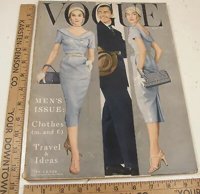 May 15 1953 Vogue Men's Issue Marlon Brando Travel Marlene Dietrich Cherry Nelms • $31.99