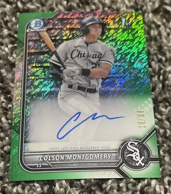 2022 1st Bowman Chrome Colson Montgomery Green Shimmer  Auto /99 #CPACMY • $1299