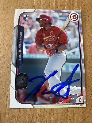 2015 Bowman Xavier Scruggs RC Auto St. Louis Cardinals #145 Signed IP Autograph • $5.55