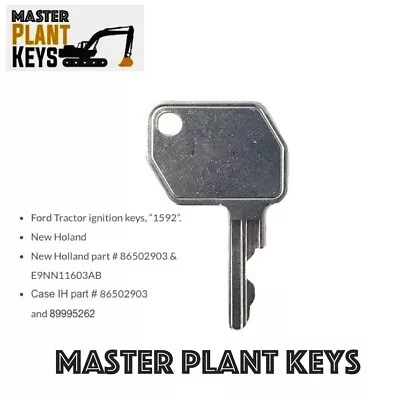 Master Plant Key Fits Ford New Holland Case Backhoe Agricultural Tractors • £3.74