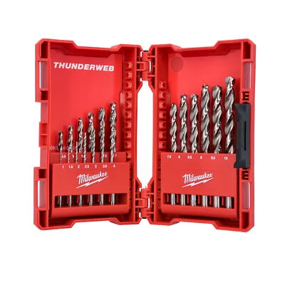 £27.99 • Buy Milwaukee 4932352374 Thunderweb 19-Piece HSS-G Metal Drill Bit Set 1-10mm