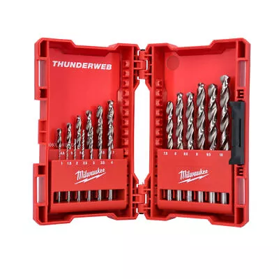 £27.99 • Buy Milwaukee 4932352374 Thunderweb 19-Piece HSS-G Metal Drill Bit Set 1-10mm
