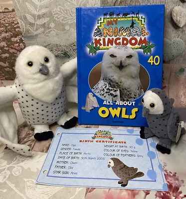 My Animal Kingdom Book 40 Owls 2 Soft Toys + Tags + Certificate Deagostini • £10