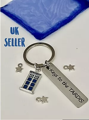 DR DOCTOR WHO KEYCHAIN Gift  Police Box DALEK Keys To The TARDIS Charm KEYRING • £8