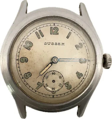 Vintage 33mm Sussex Men Mechanical Watch Croton 1023 Swiss Steel Frankenstein • $30