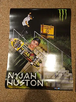 3ct Monster Energy Skateboard Poster Nyjah Huston Mint Condition NEW Make Offer • $30