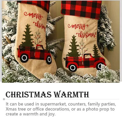 $26.87 • Buy Tractor Christmas Stockings Socks Decorative Xmas Tree Bag