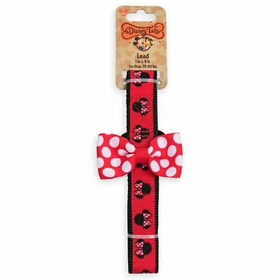 Disney Tails Minnie Mouse Bow Pet Lead 1 In X 4ft Dogs 20-90 Pounds Leash NWT • $16.95