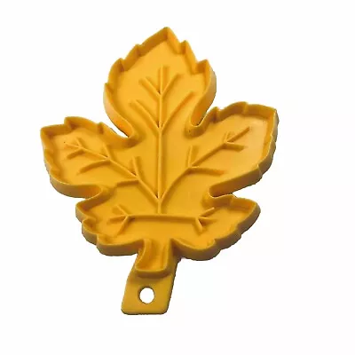 Maple Leaf Cookie Cutter 3.5 Inch Fall Yellow Imprint Vintage 1975 Hallmark • $9.94