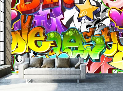 £100.74 • Buy Graffiti Wallpaper Photo Wall Mural Kids Teenager's Boy's Room Urban Art Design