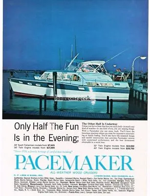 1962 C. P. LEEK Pacemaker Cabin Cruiser Yacht Boat Vintage Ad  • $8.95
