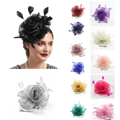 Ladies Day Race Royal Ascot Feather Aliceband Fascinator Headband Weddings Hat • £4.99