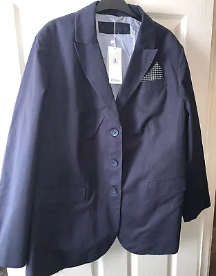 S.oliver Navy Linen Mix Jacket 24 Bnwt • $55.95