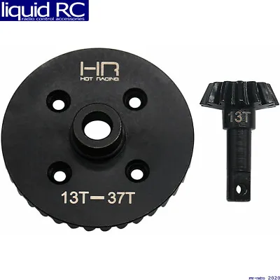 Hot Racing SMXX3713F 37t/13t Steel Helical Diff Ring/Pinion Front Gear TRA Maxx • $54.89