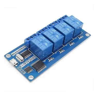 £6.13 • Buy MICRO USB 5V 4-Channel Relay Module USB Control Relay Module Serial Port UK