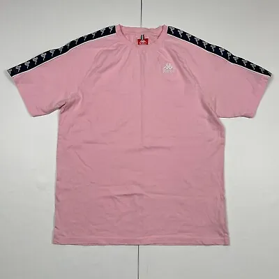 Kappa T-Shirt Large Pink Short Sleeve Taped Branding 90's • £3.84