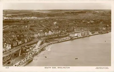 £8 • Buy Real Photo Aerial View Postcard Of Bridlington From South Side, East Yorkshire