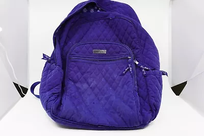 Vera Bradley Essential Large Backpack In Microfiber (Royal Blue) • $34.99