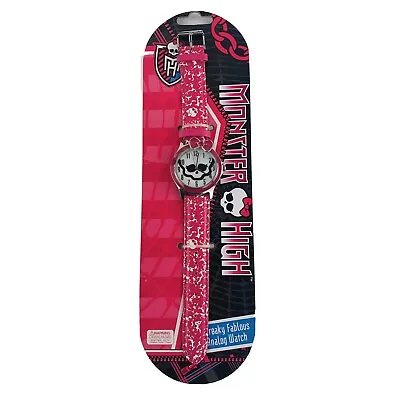 Monster High Freaky Fablous  Analog Watch White & Pink Band (Q1) • $14.99