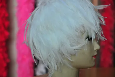 Wig Feather Wig Hackle Feather Wig Halloween Costume Wig Swan Bird Wig  • $19.99