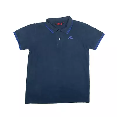 KAPPA Mens Polo Shirt Blue Short Sleeve M • £12.99