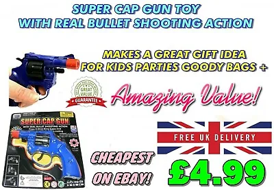 £4.49 • Buy Cap Gun Toy Great Toy Birthday Parties Present 8 Shot Pistol Orange Tip Super :)