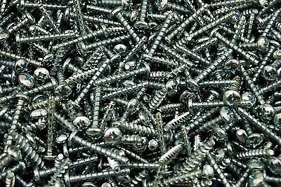 (1200) Stainless/Zinc #8 X 1 Phillips Pan Head Screw Type B Grip-All • $26.99