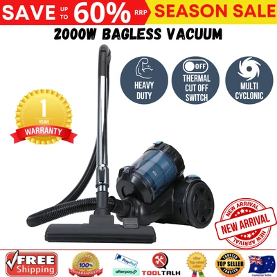 $59.95 • Buy 2000 W Bagless Vacuum Cleaner W 5 Metre Power Cord