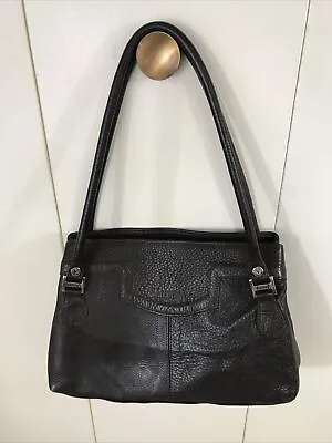 $65 • Buy Valentina Women’s Genuine Leather In Pell Italy Handbag Purse Tote Brown