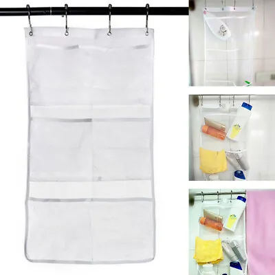 6-Pockets Bathroom Shower Caddy Storage Bag Bathtub Baby Wall Hanging Mesh Bags • $6.29