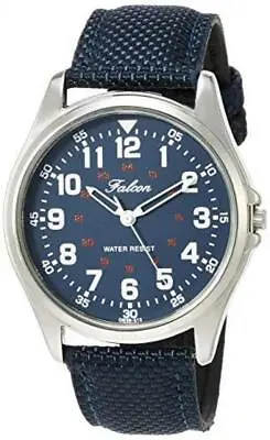 Citizen Q&Q QB38-315 Watch Analog Waterproof Leather Belt Men Navy Japan New • £31.82