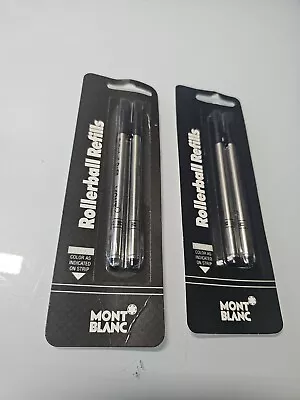 Mont Blanc Rollerball Refills Medium Black Brand New  • $38