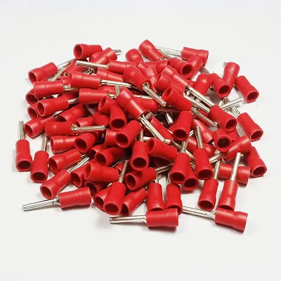 Insulated Straight Pin Terminal Connector Terminals Crimp Electrical Terminal • £0.99