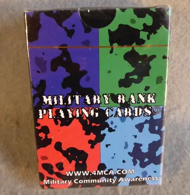 Military Rank Playing Cards Deck Www.4mca.com Community Awareness New Sealed • $9.99