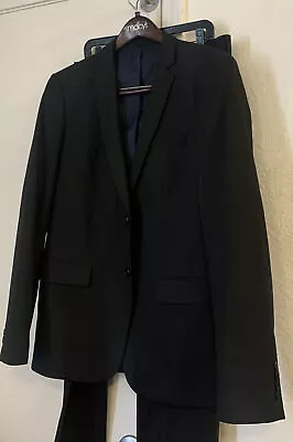 New Zara Man 2btn Black Slim Fit Suit 38 R Reg • $59
