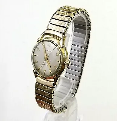 $116.99 • Buy RARE,UNIQUE Unisex 1959's Watch BULOVA E051131 L9 Selfwind. Medium Size. 10K RGP