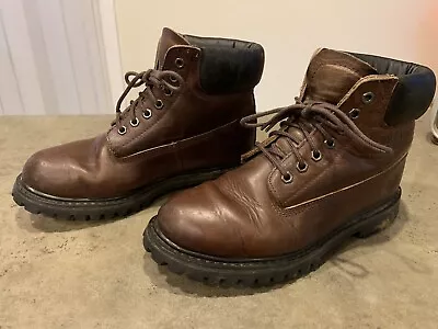 Vikings Men's 8.5 E Insulated Water Resistant Brown  Leather Lace Up Work Boots • $29.90