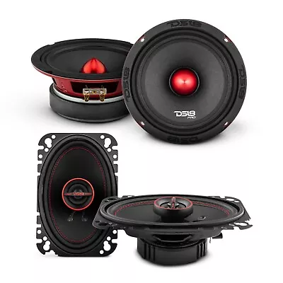 DS18 2x 6.5  Mid-Range Loudspeaker And 2x 4x6  Coaxial Speakers With Tweeters • $115.95