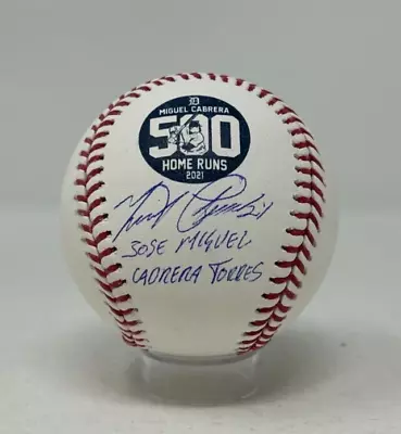 Miguel Cabrera Signed Rawlings Custom 500 HR Logo BB Full Name Insc JSA 130 • $279.99